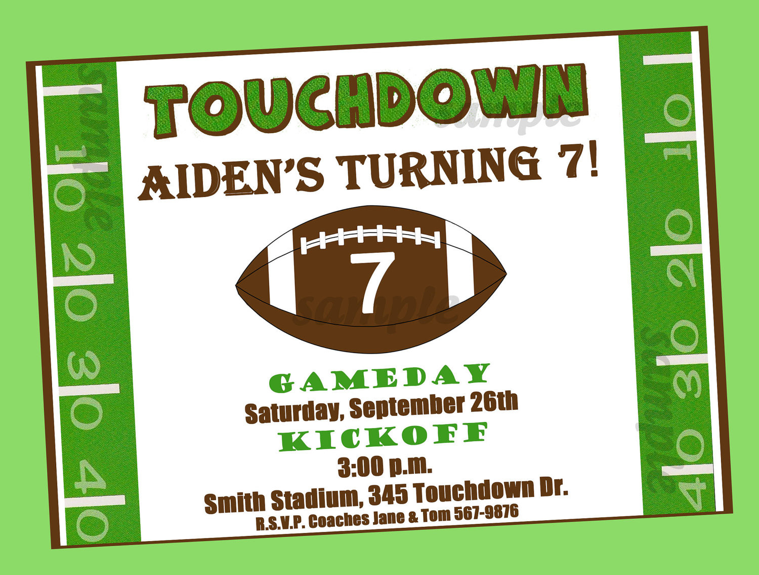 Football Birthday Party Invitations
 Free Printable Football Birthday InvitationsFREE PRINTABLE