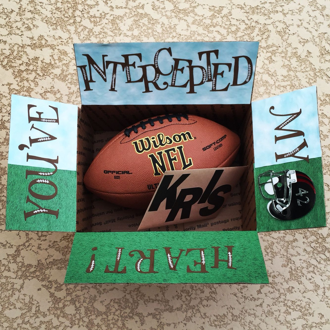 Football Gift Ideas For Boyfriend
 Football care package for your deployed sol r Made by