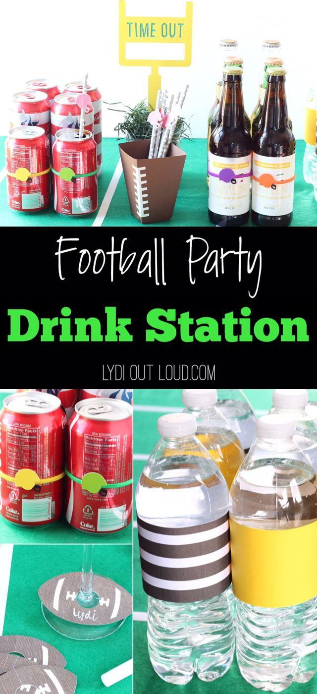 Football Party Food Ideas For Adults
 Fun Football Party Drink Station Crafts & Tutorial