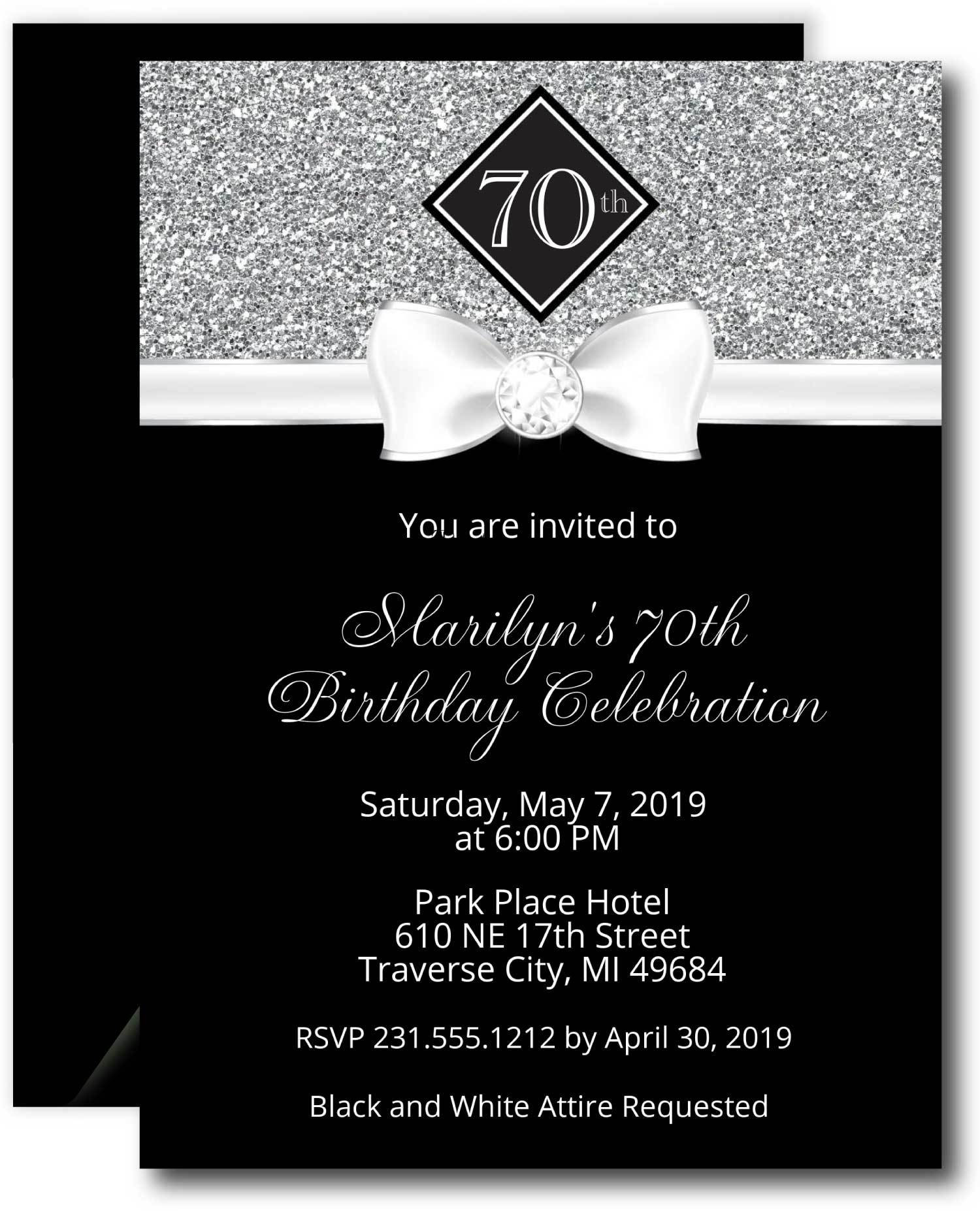 Formal Birthday Invitations
 Silver Formal Adult Birthday Invitations – Announce It