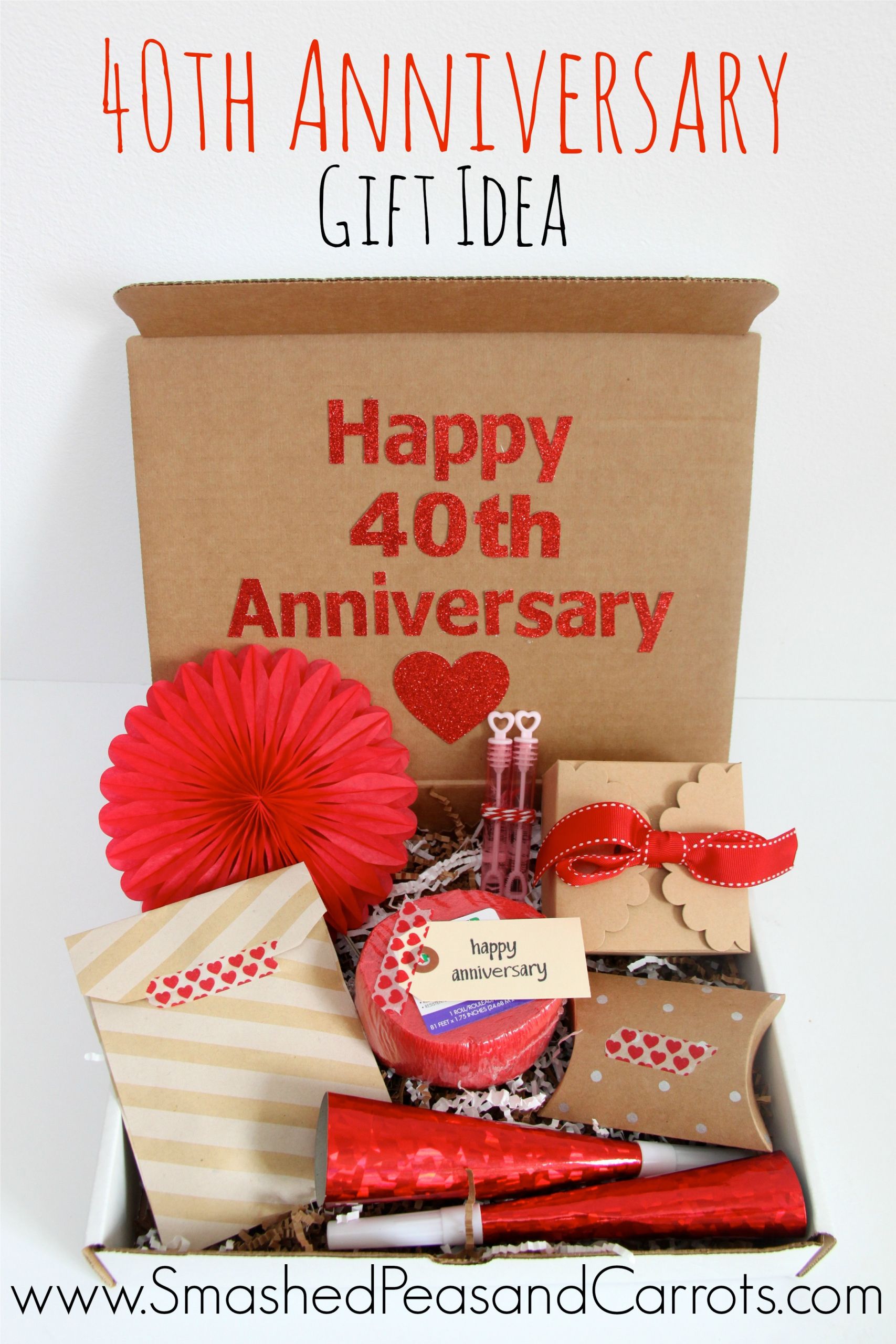 Fortieth Anniversary Gift Ideas
 Happy 40th Anniversary Gift Idea Smashed Peas & Carrots