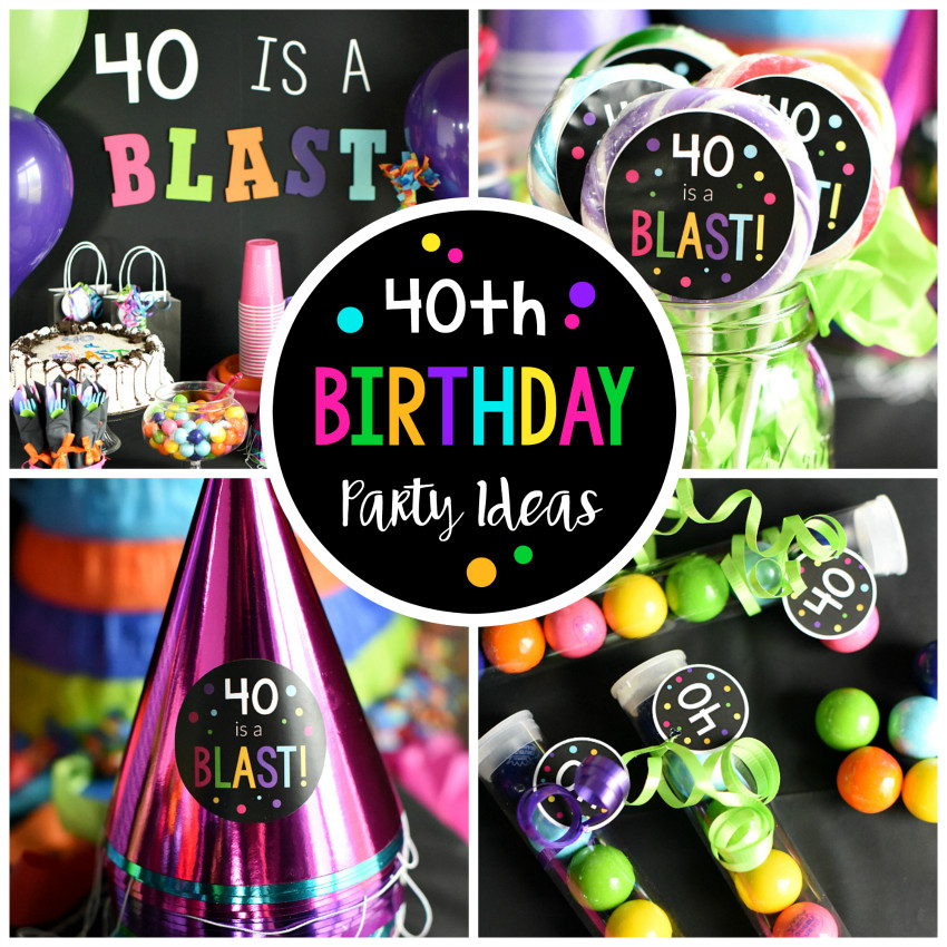 Forty Birthday Decorations
 40th Birthday Party 40 is a Blast – Fun Squared