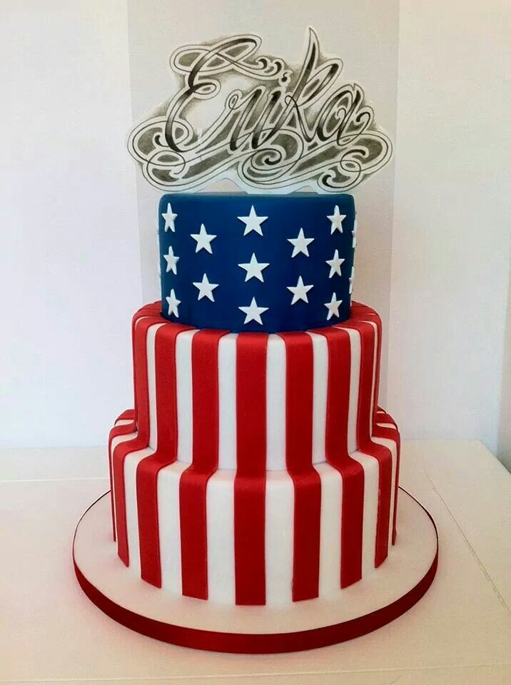 Fourth Of July Birthday Cakes
 July 4th Birthday cake by Bella s Bakery With images