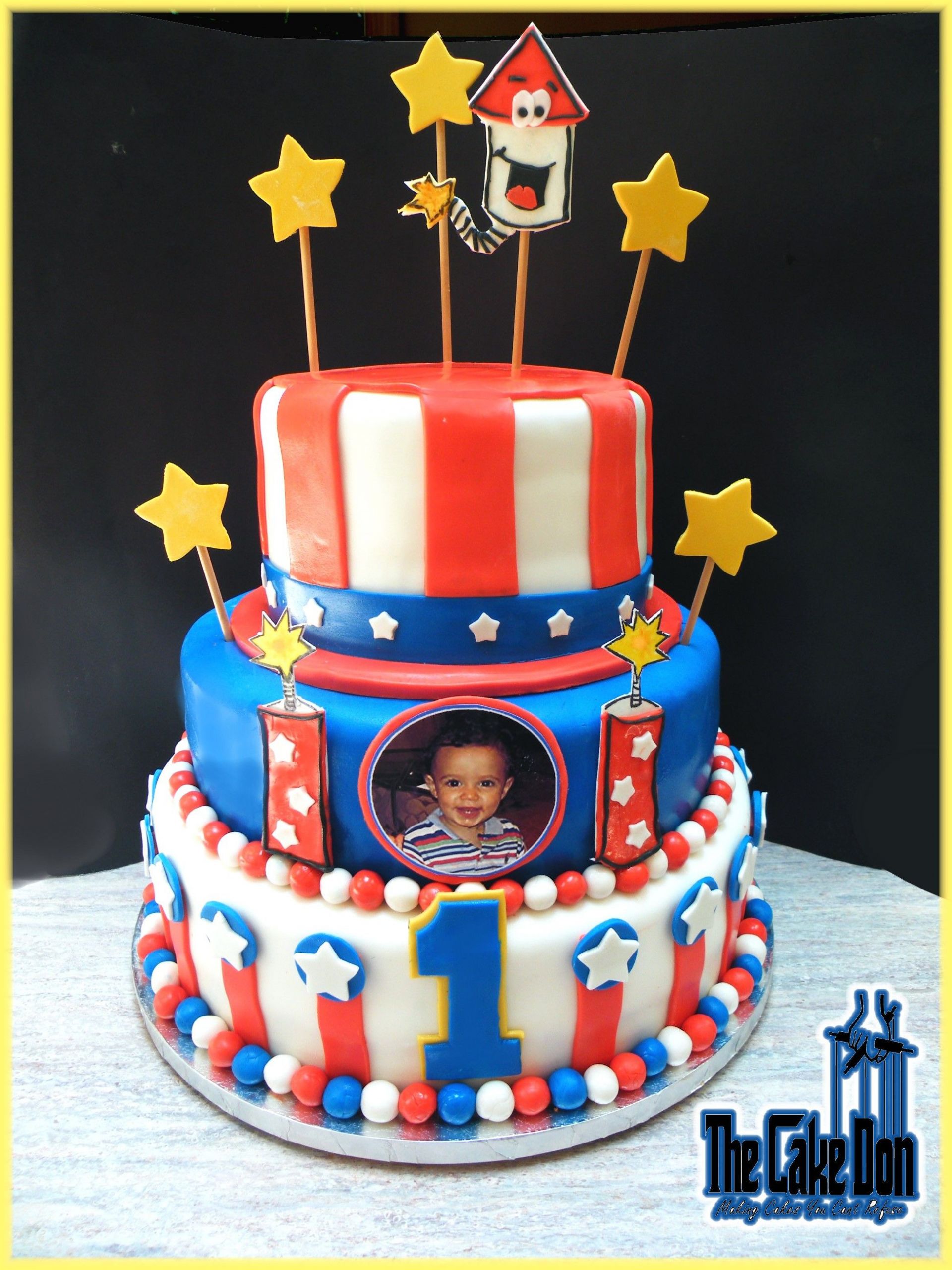 Fourth Of July Birthday Cakes
 The 4TH OF JULY 1ST BIRTHDAY PARTY Cake by THE CAKE DON