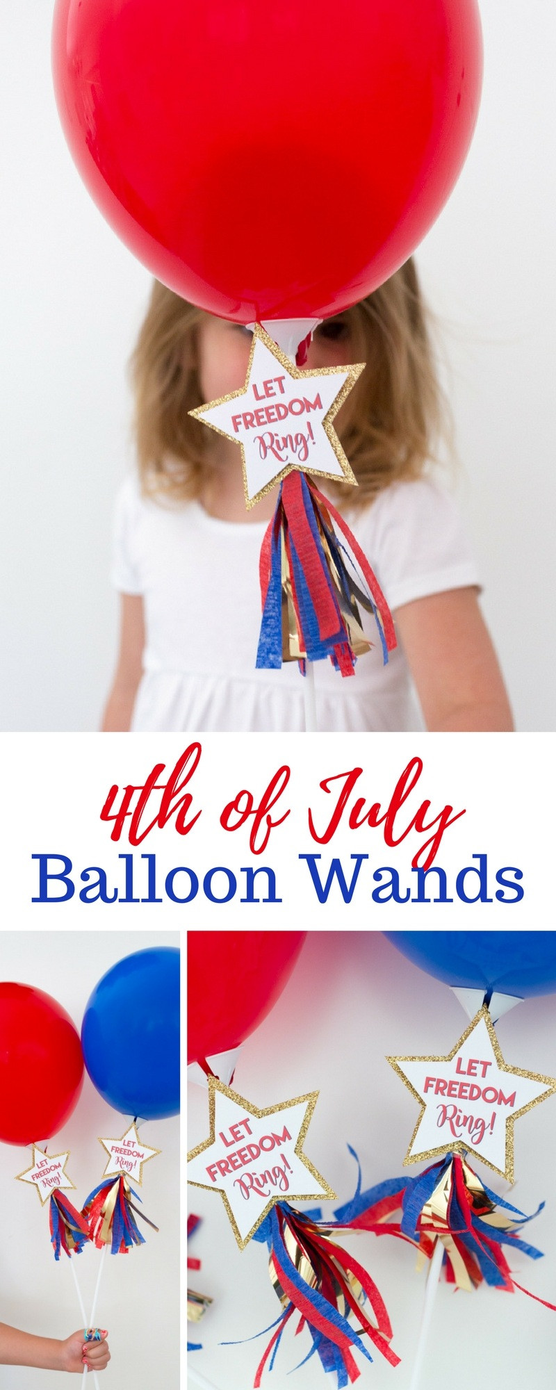 Fourth Of July Party Favors
 Balloon Wand 4th of July Party Favors by Partyography on