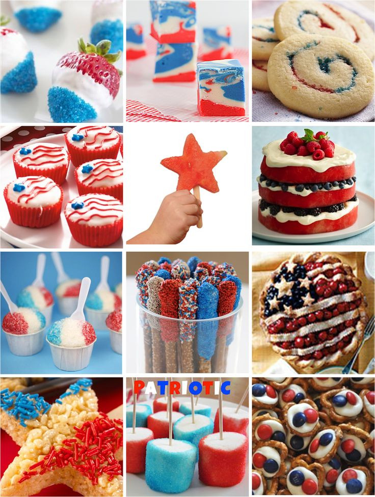 Fourth Of July Snacks And Desserts
 4th of July Treats Red White & Blue Patriotic desserts