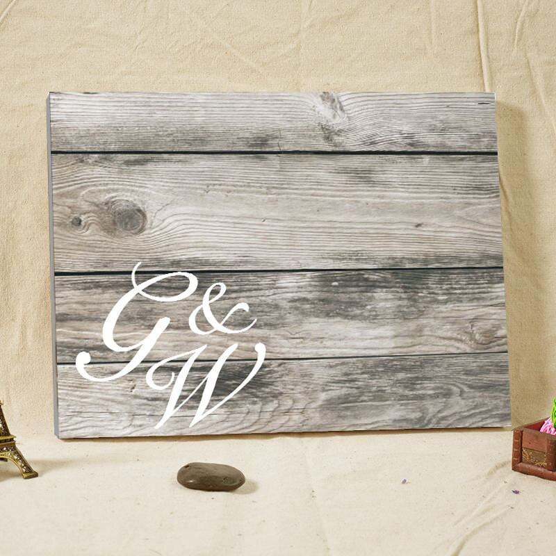 Frame Guest Book Wedding
 Customized Signature Guestbook Wood Frame Canvas Print for