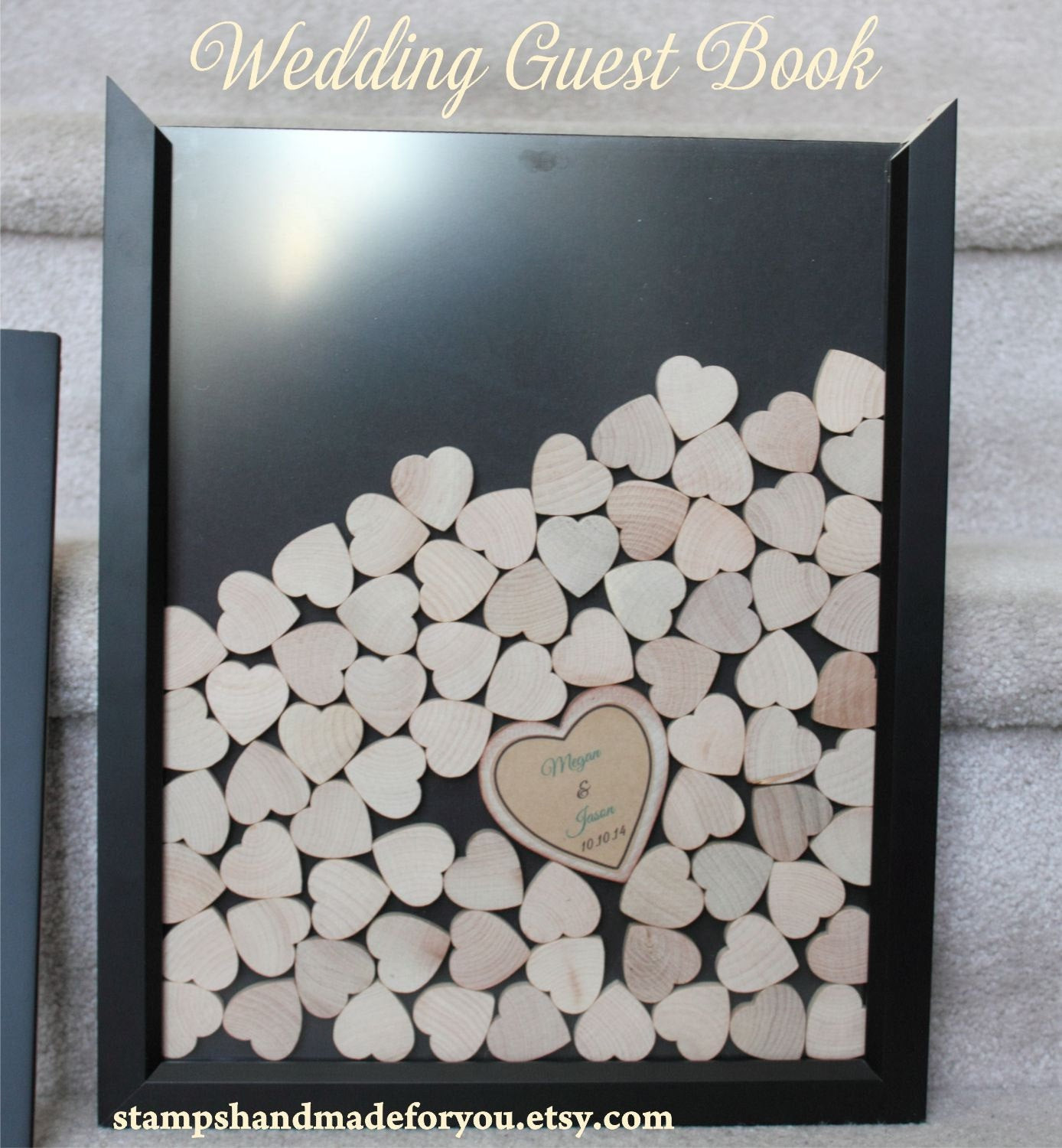 Frame Guest Book Wedding
 Drop box guest book heart frame wedding guest by