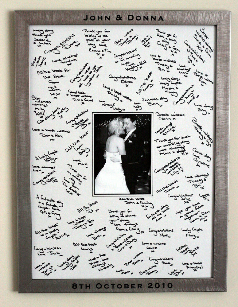 Frame Guest Book Wedding
 Engraved Framed Guest Signing Board Wedding Guest