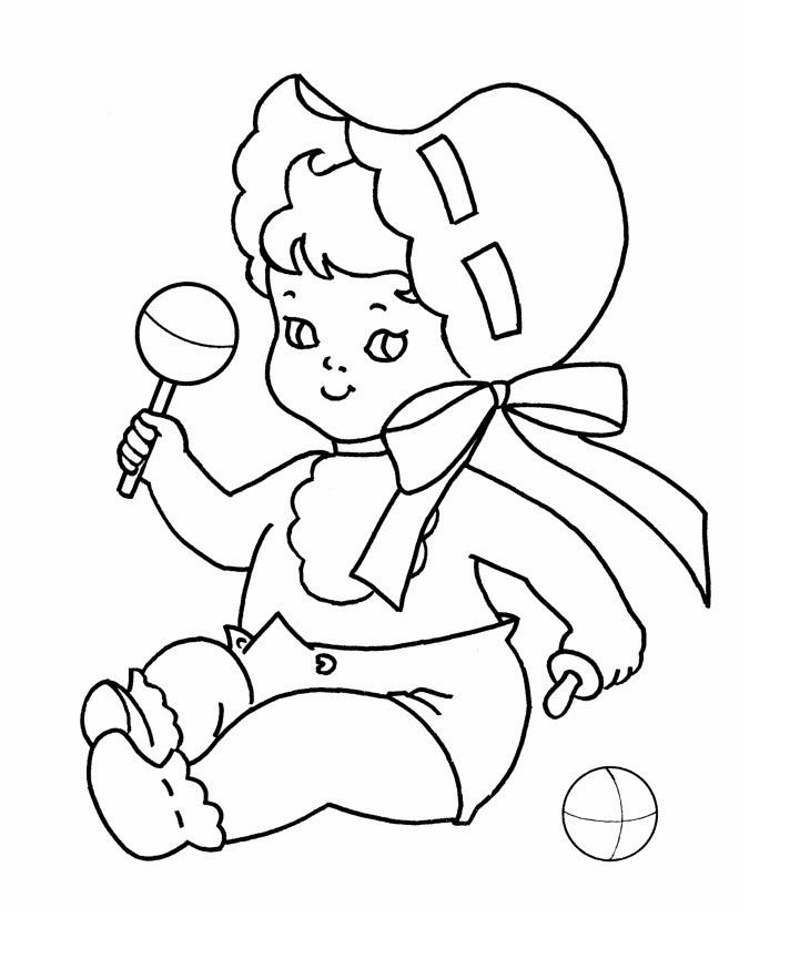 Free Baby Coloring Pages
 Free Printable Baby Coloring Pages For Kids