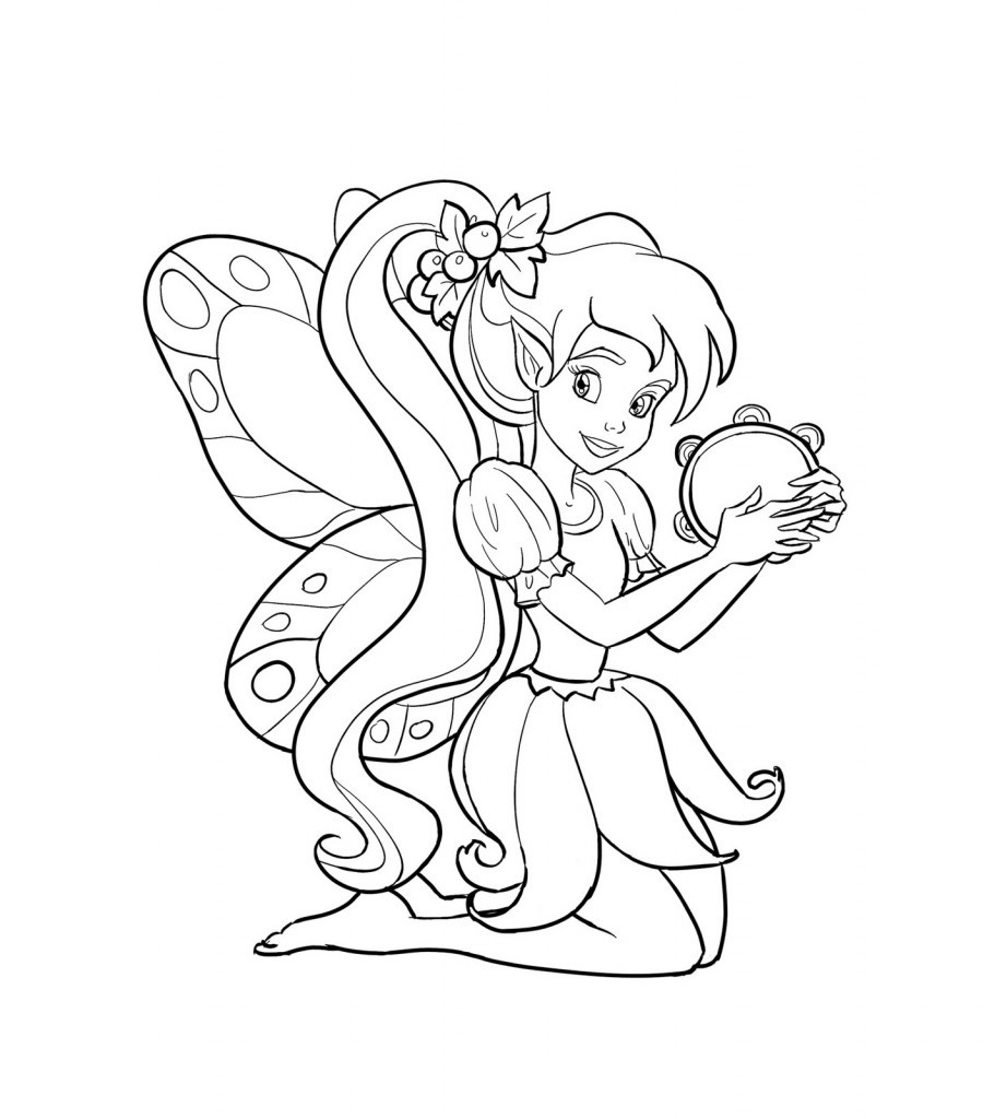 Free Coloring For Kids
 Fairies Coloring Pages For Kids