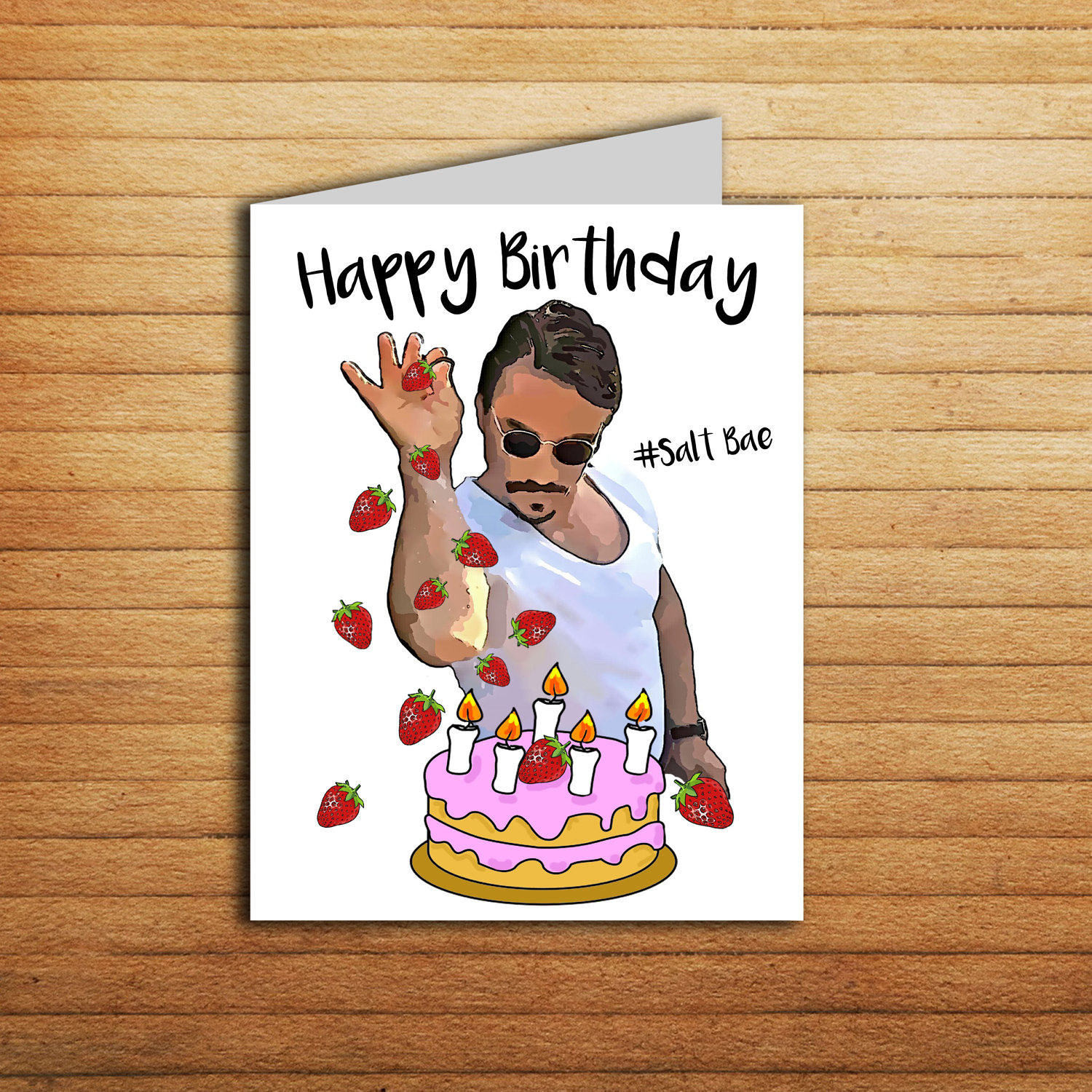 Free Funny Printable Birthday Cards
 Salt Bae Birthday Card Printable Funny Birthday Card for