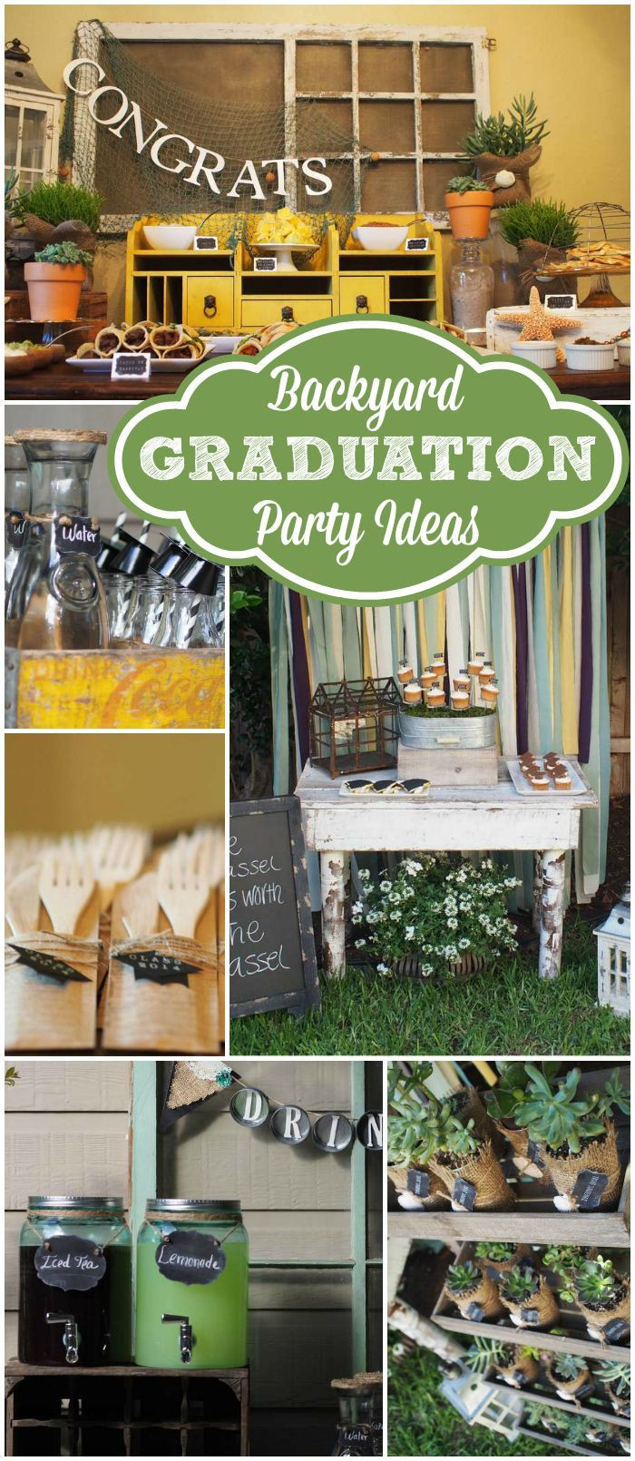 Free High School Graduation Backyard Party Ideas
 Here s a trendy masculine outdoor graduation party See
