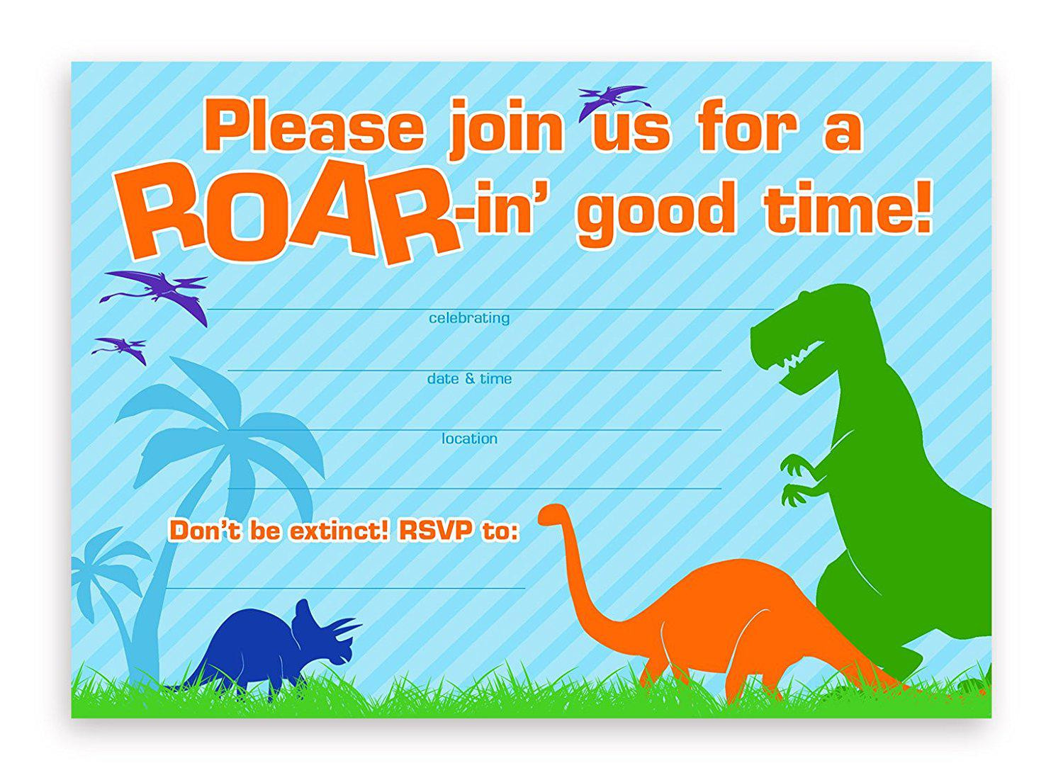 Free Printable Dinosaur Birthday Invitations
 19 Roaring Dinosaur Birthday Invitations