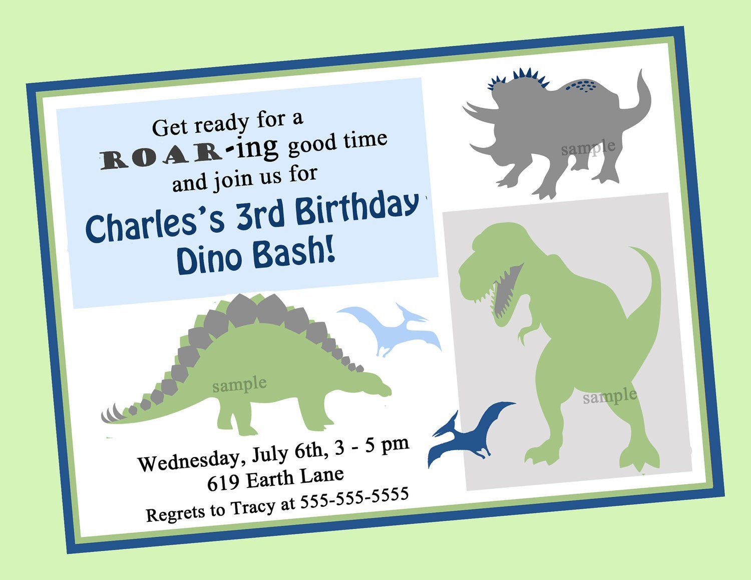 Free Printable Dinosaur Birthday Invitations
 Dinosaur Birthday Invitation Printable or Printed with FREE