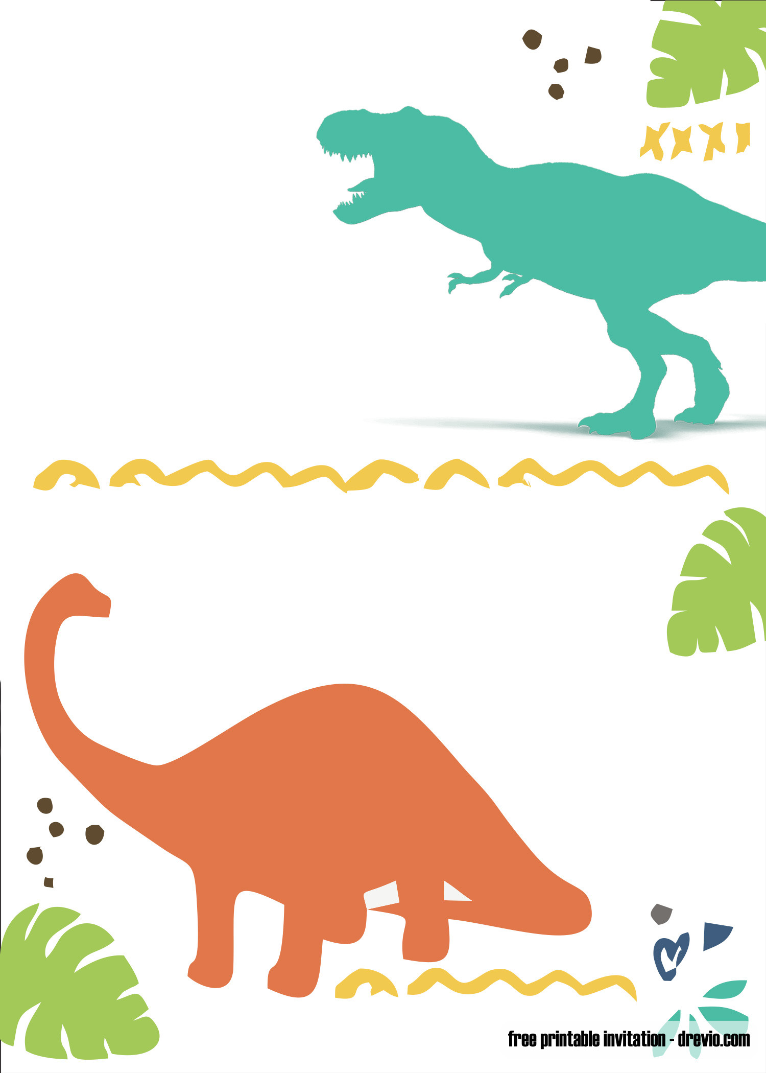 Free Printable Dinosaur Birthday Invitations
 FREE Printable Dinosaur Invitation Template