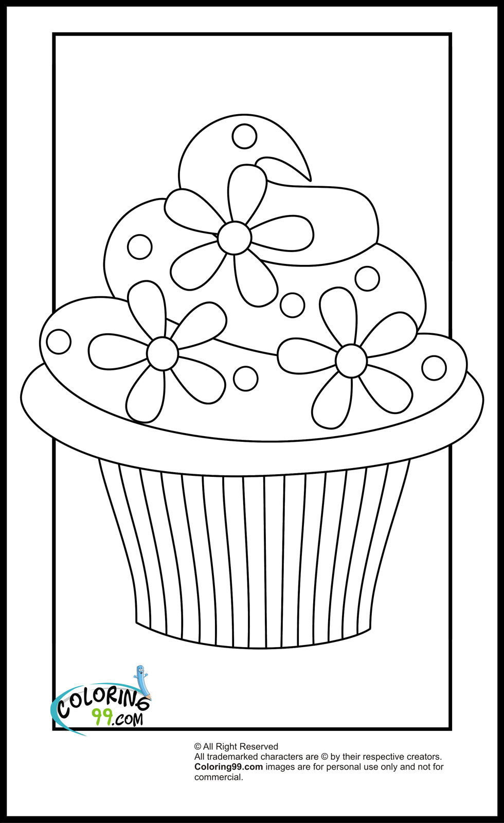 Free Printable Kids Coloring Pages
 Cupcake Coloring Pages