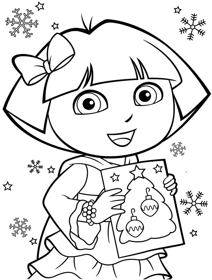 Free Printable Kids Coloring Pages
 Printable Dora Coloring Pages