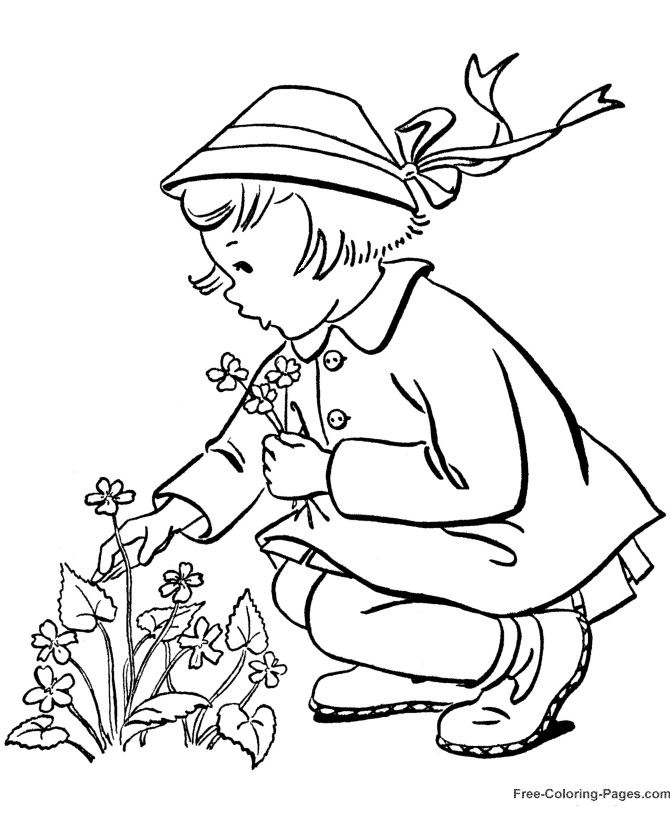 Free Printable Spring Coloring Pages
 Printable Spring Coloring Sheet 14