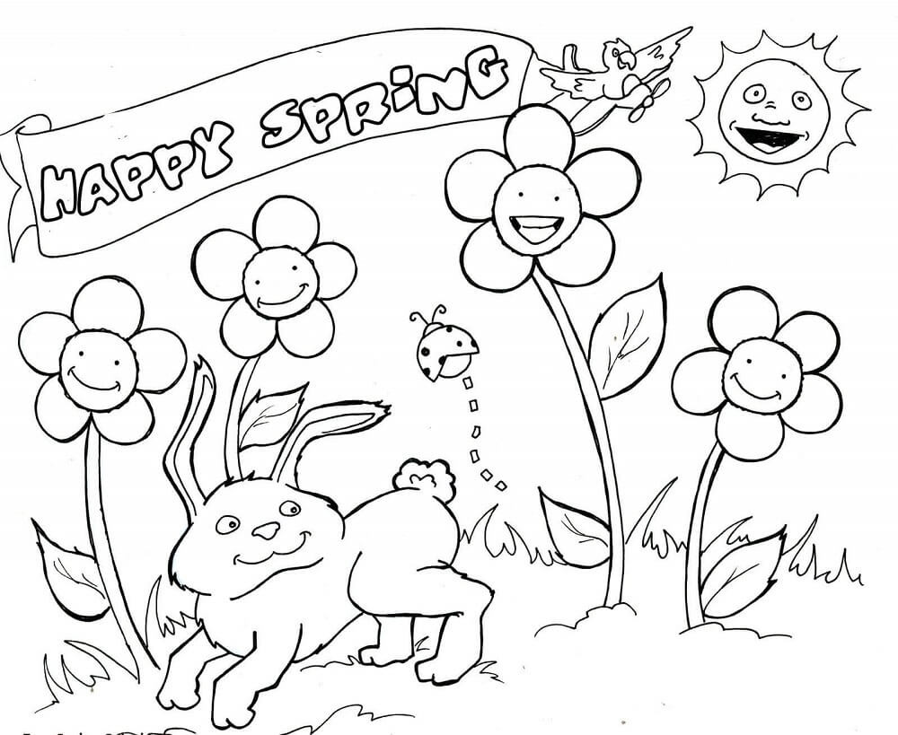 Free Printable Spring Coloring Pages
 35 Free Printable Spring Coloring Pages