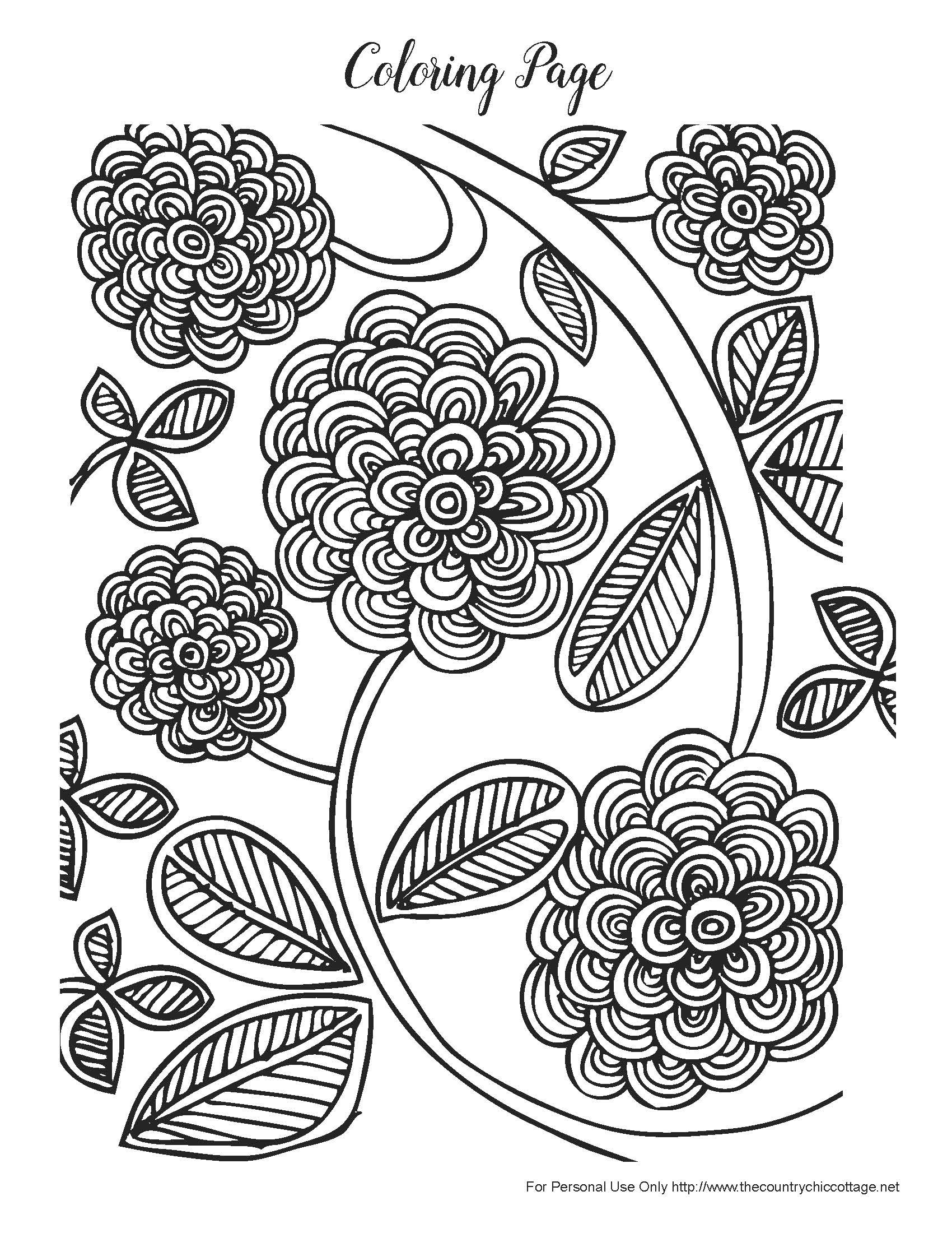 Free Printable Spring Coloring Pages
 Free Spring Coloring Pages for Adults The Country Chic