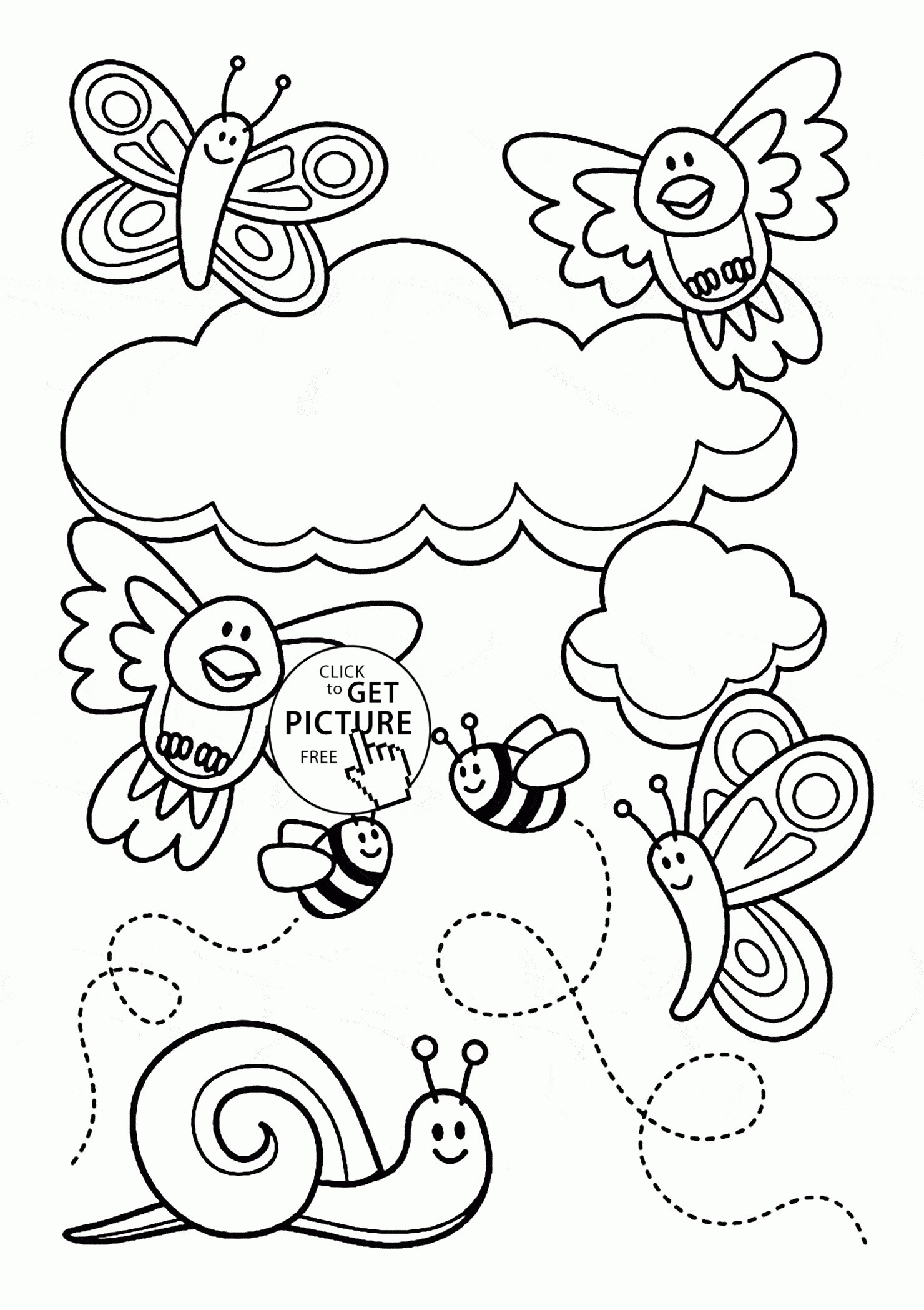 Free Printable Spring Coloring Pages
 Cute Spring Coloring Pages at GetColorings