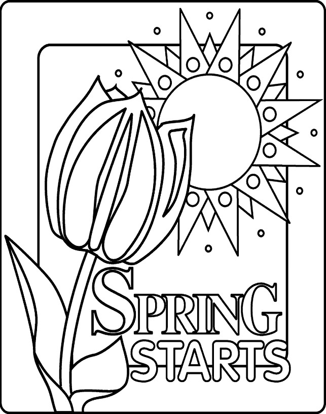 Free Printable Spring Coloring Pages
 Springtime Coloring Pages