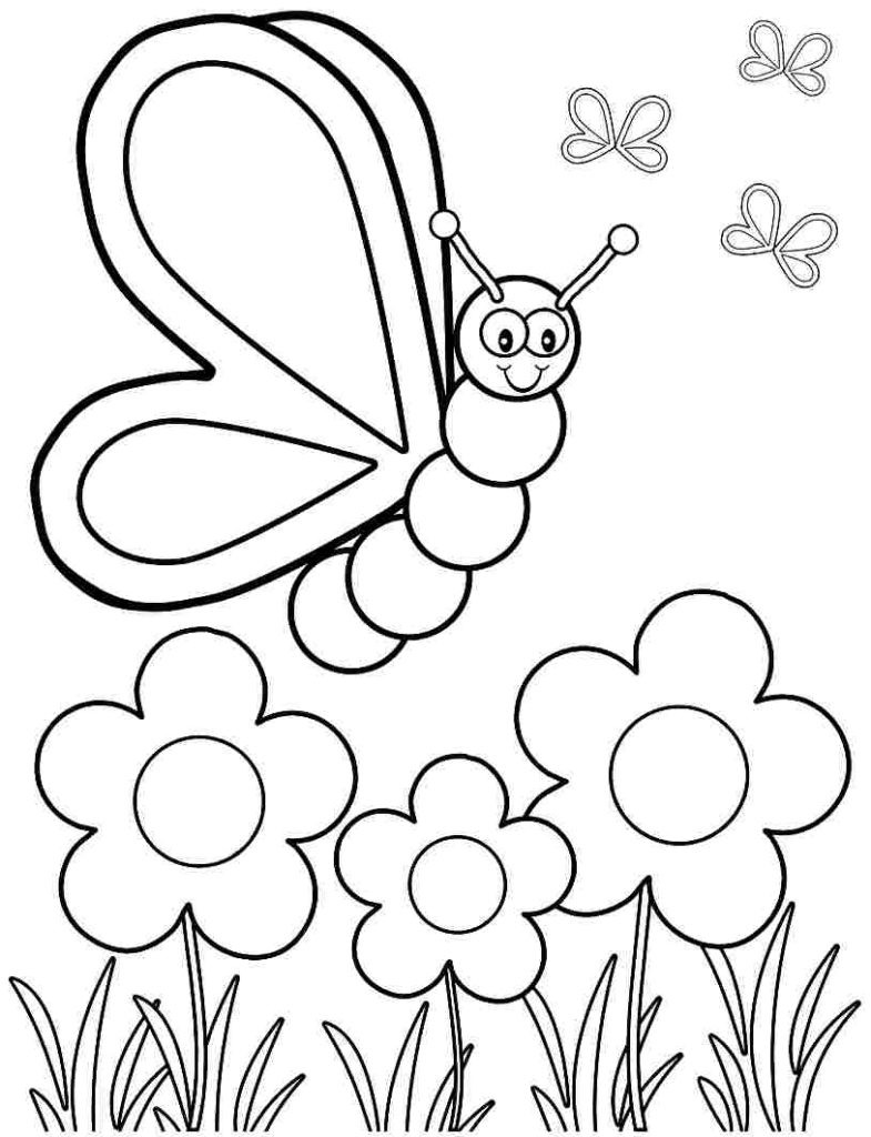 Free Printable Spring Coloring Pages
 Coloring Pages Great Spring Coloring Pages Download And