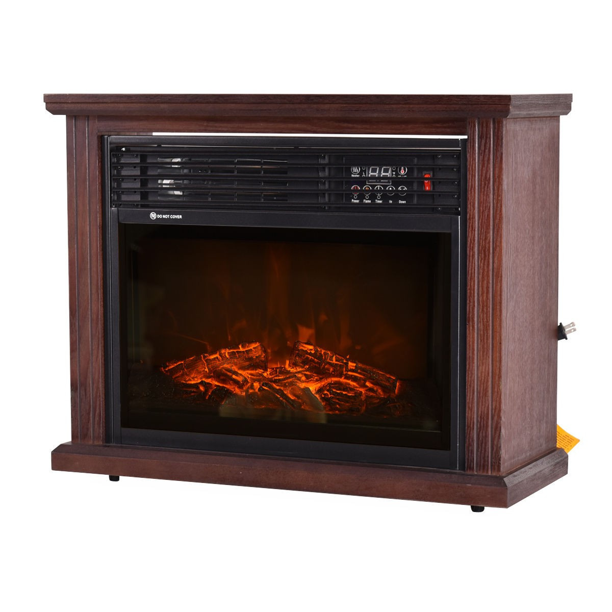 Free Standing Electric Fireplace
 28" Free Standing Electric Fireplace 1500W Glass View Log
