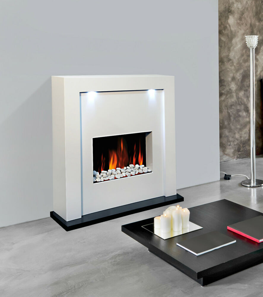 Free Standing Electric Fireplace
 NEW DESIGNER FREE STANDING ELECTRIC FIRE FIREPLACE WHITE