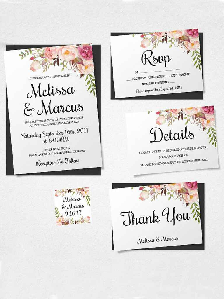 Free Wedding Invitation Samples
 16 Printable Wedding Invitation Templates You Can DIY