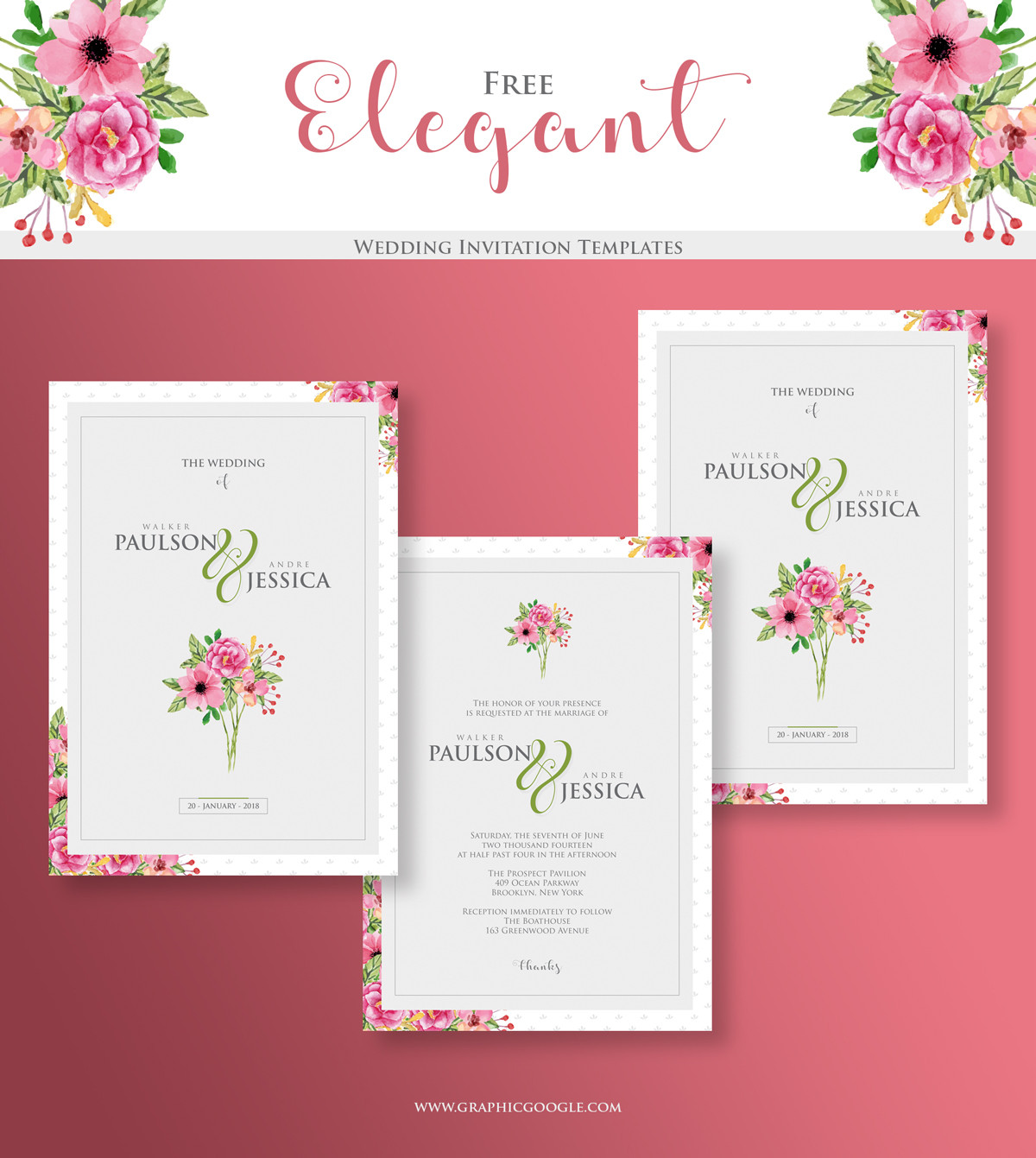 Free Wedding Invitation Samples
 Free Elegant Wedding Invitation TemplatesGraphic Google