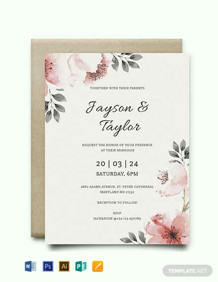 Free Wedding Invitation Samples
 93 FREE Wedding Invitation Templates Word