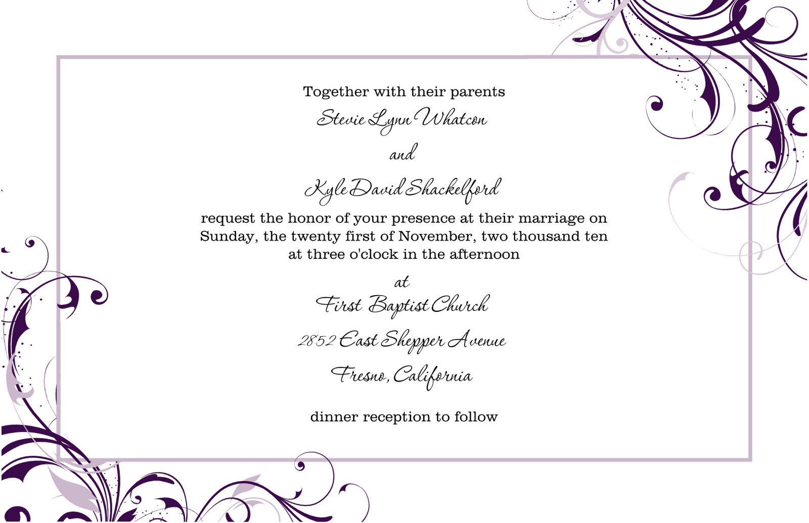 Free Wedding Invitation Samples
 Printable Wedding Invitations eddingprinter