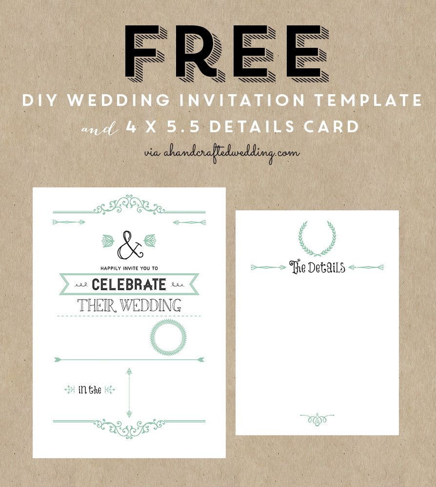 Free Wedding Invites
 Printable Wedding Invitation Templates Free Printable