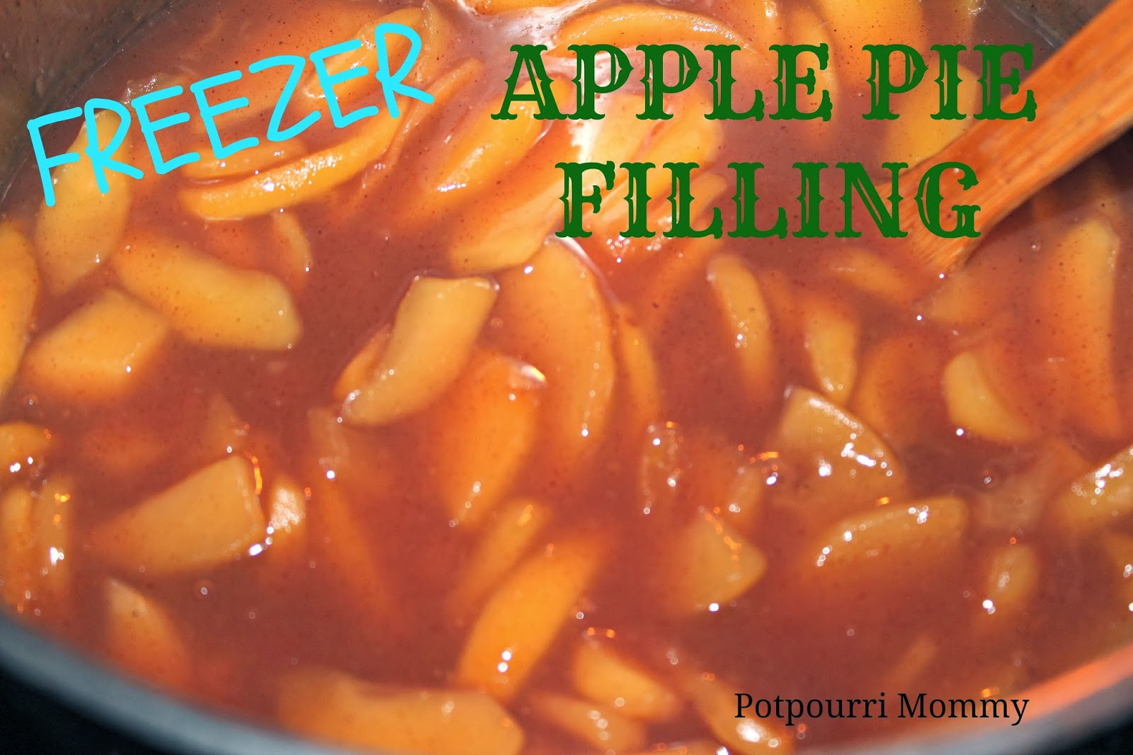 Freezer Apple Pie Filling
 Potpourri Mommy Freezer Apple Pie Filling