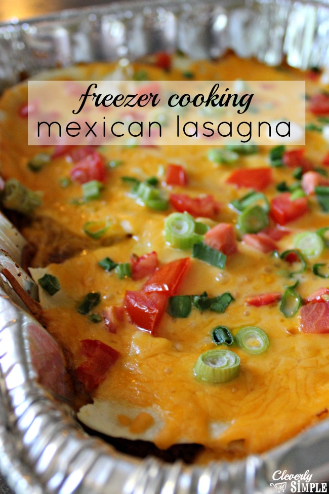 Freezer Lasagna Recipe
 Mexican Lasagna Recipe Freezer Cooking Cleverly