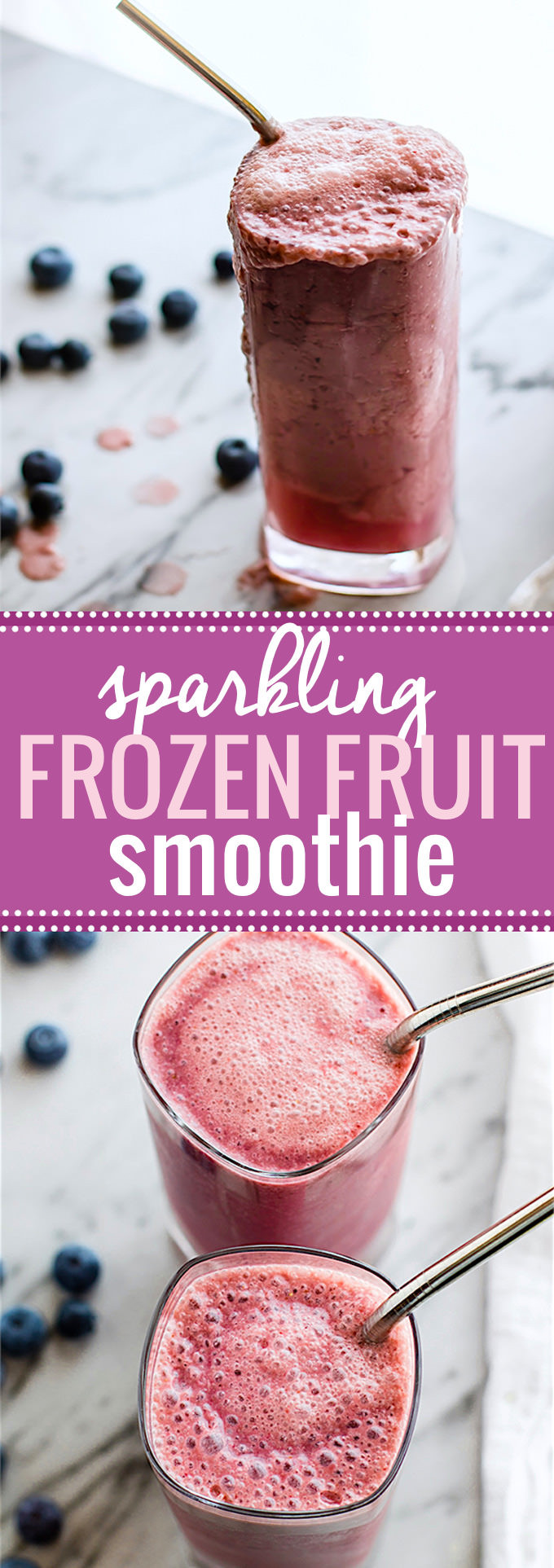Freezing Fruit For Smoothies
 5 ingre nt Sparkling Frozen Fruit Smoothie