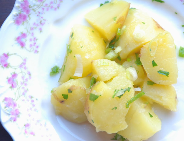 French Salad Recipes Julia Child
 Julia Child s French Potato Salad Becki s Whole Life