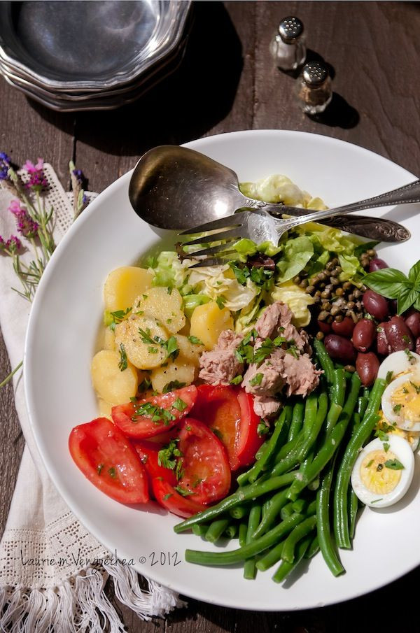 French Salad Recipes Julia Child
 Dalla Mia Cucina Julia Child s Salade Nicoise