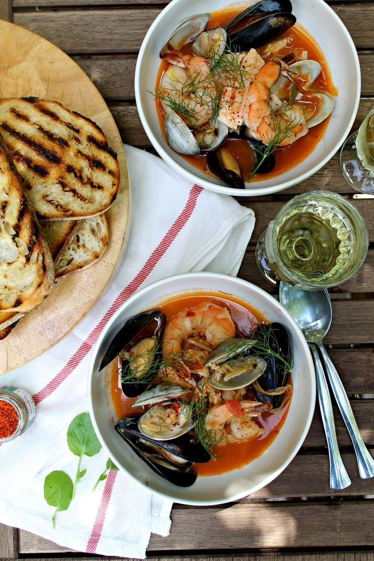 French Seafood Recipes
 Bouillabaisse Famous Fish soup recipe South of France