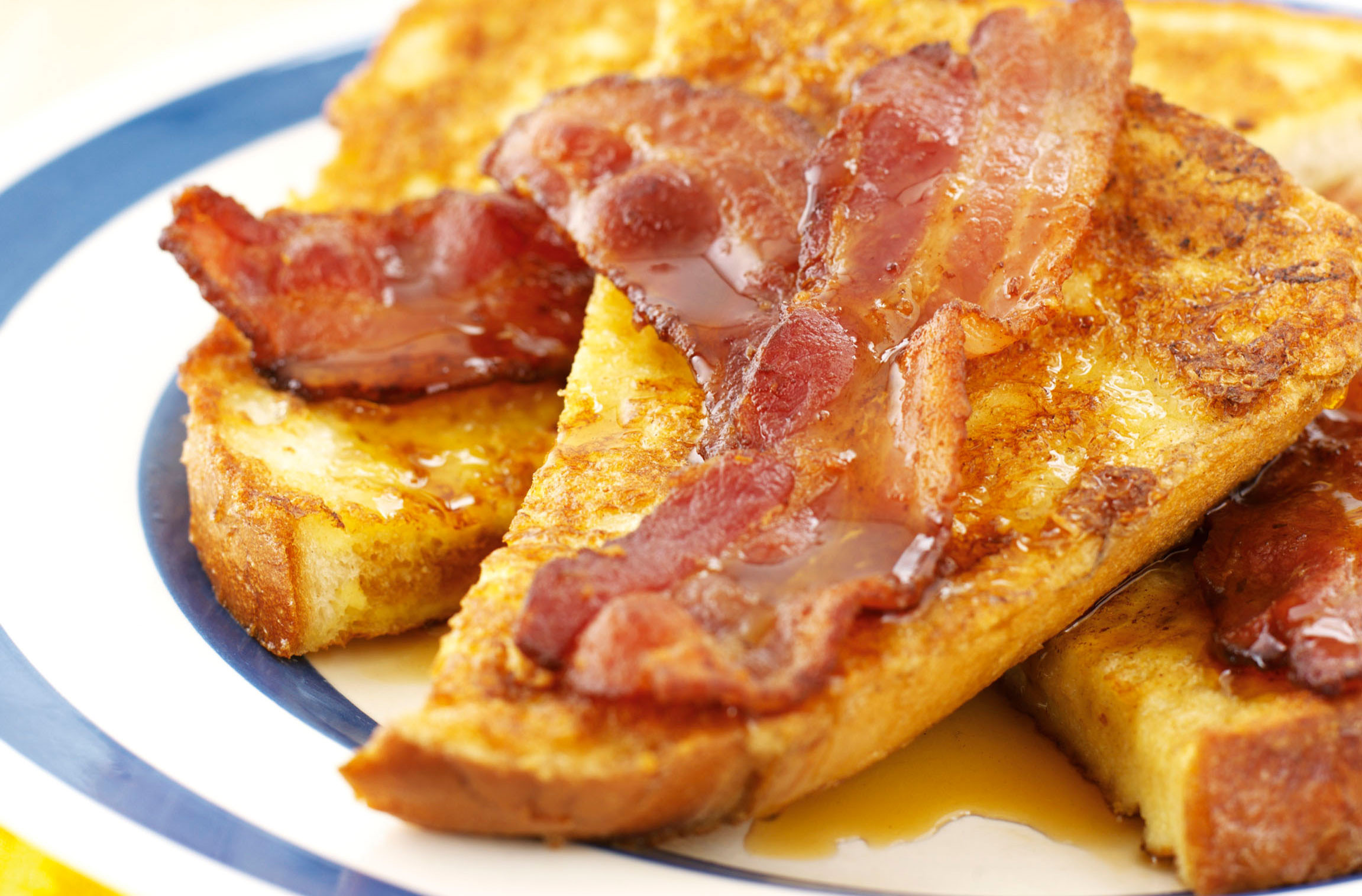 French Toast For Two
 French Toast With Maple Syrup And Bacon