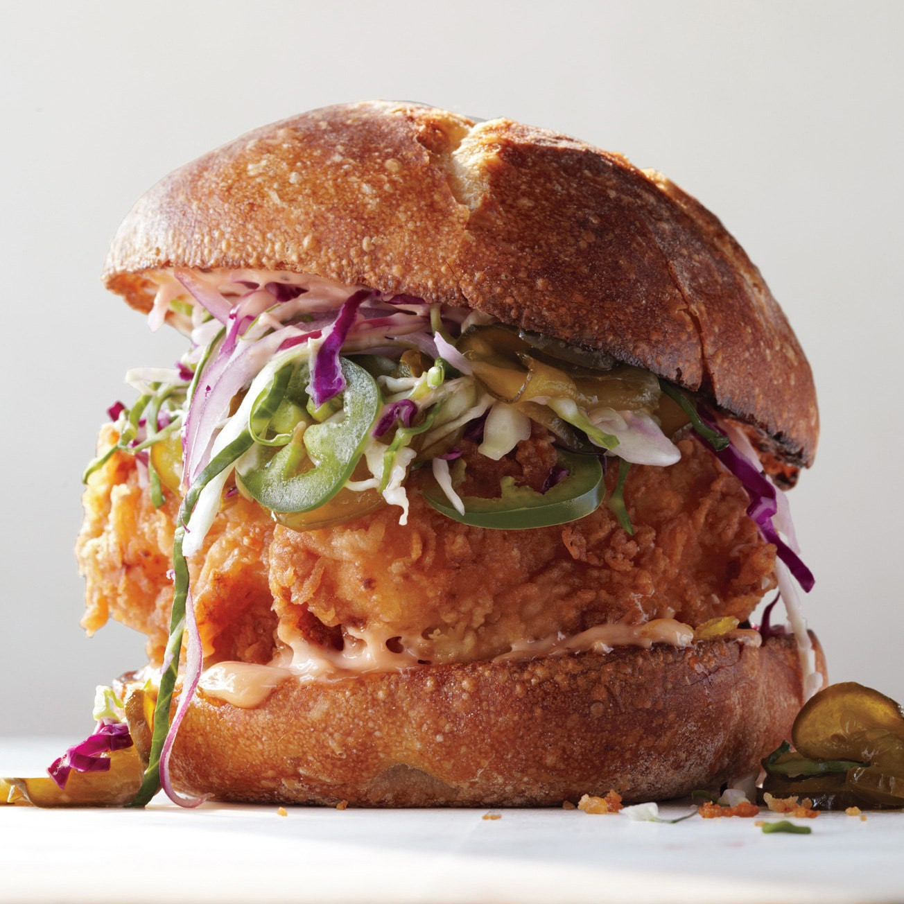 Fried Pork Sandwiches
 Fried Chicken Sandwich with Slaw and Spicy Mayo recipe