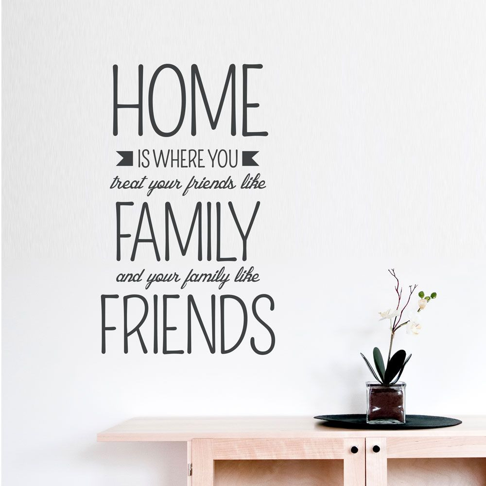 Friends Like Family Quote
 Home Is Where You Treat Your Friends Like Family And Your