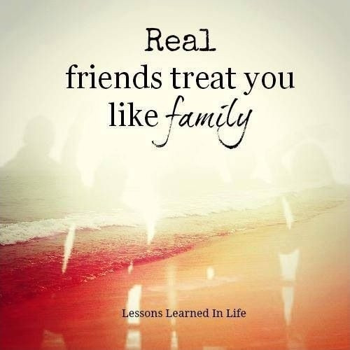Friends Like Family Quote
 Real Friends Quotes & Sayings