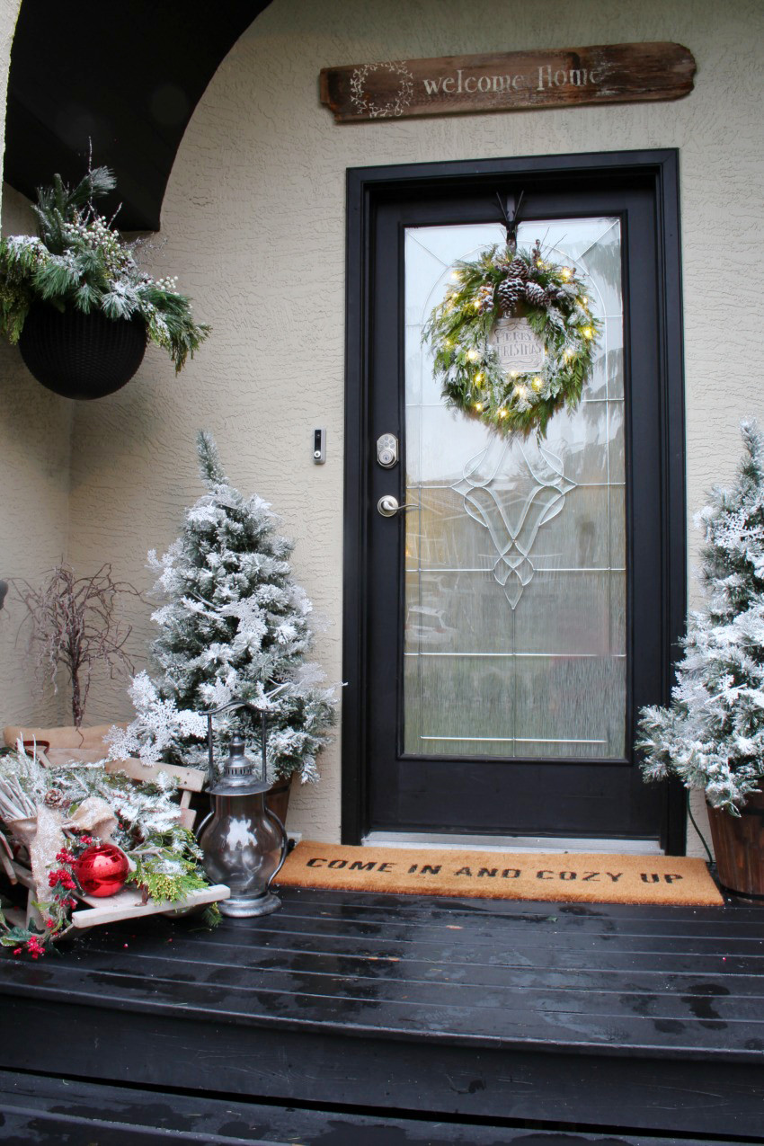 Front Porch Christmas Ideas
 Our Winter Wonderland Christmas Front Porch Clean and