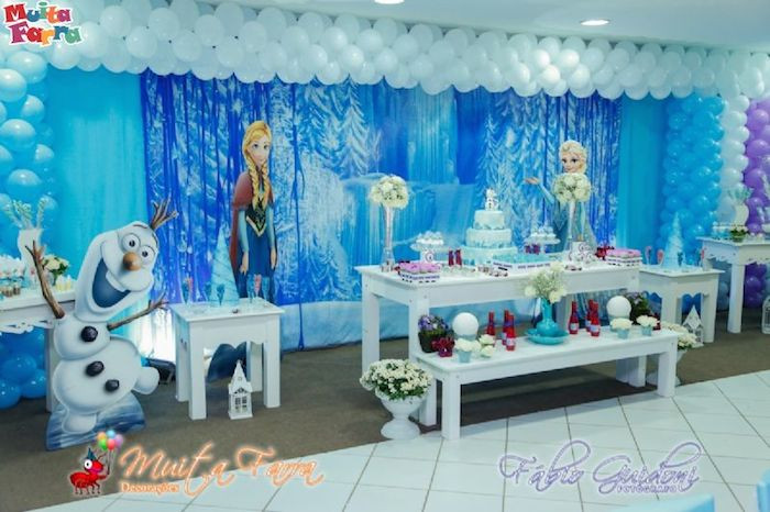 Frozen Birthday Decoration
 Kara s Party Ideas Frozen themed birthday party Full of