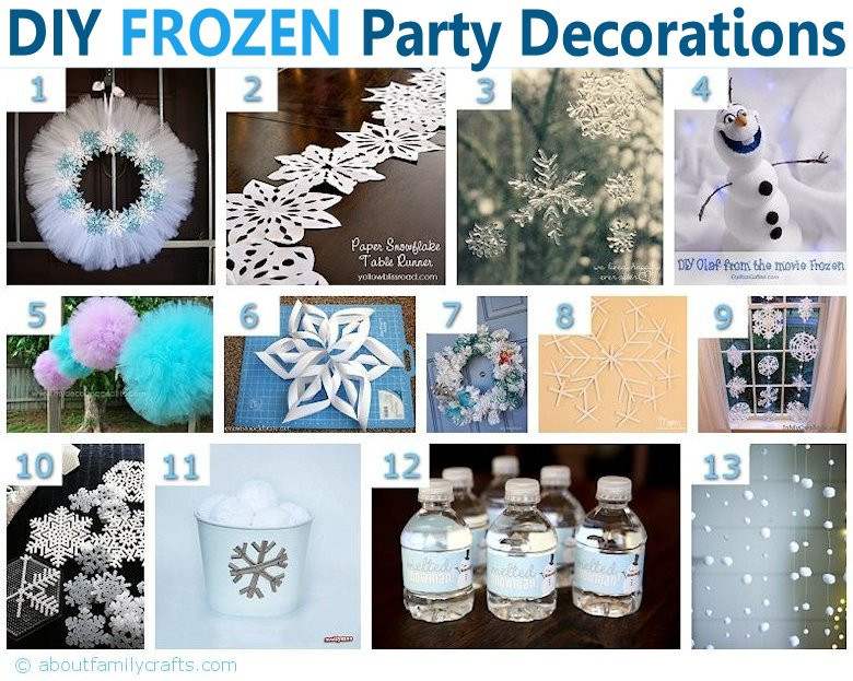 Frozen Birthday Decorations DIY
 75 DIY Frozen Birthday Party Ideas – About Family Crafts