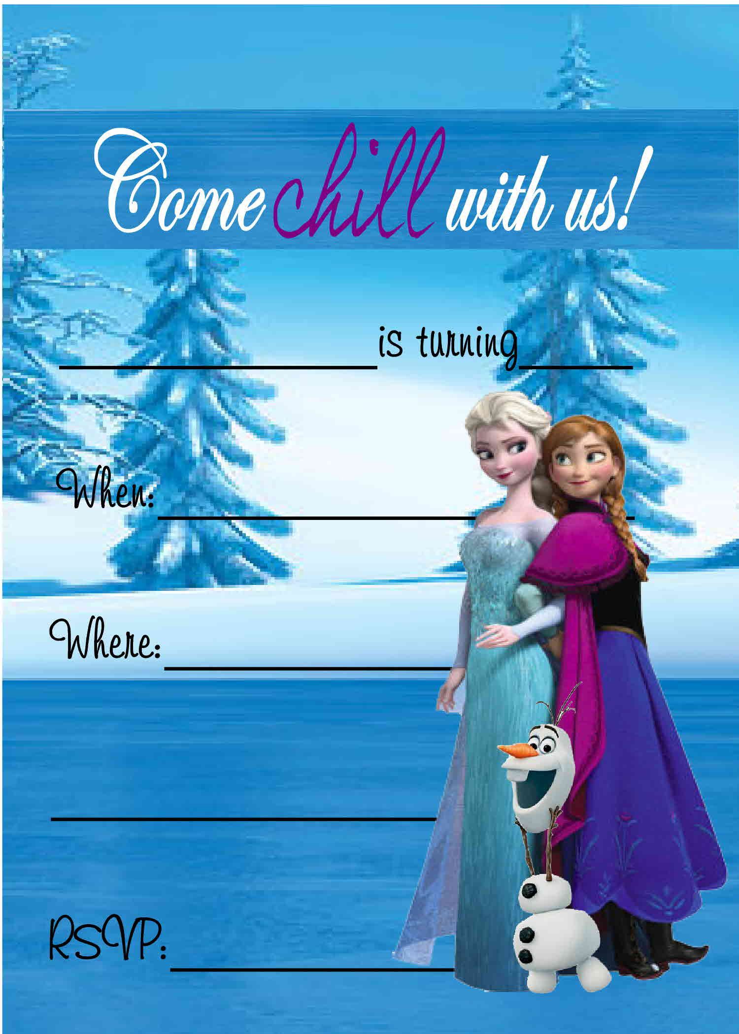 Frozen Birthday Invitation
 24 Heartwarming Frozen Birthday Invitations