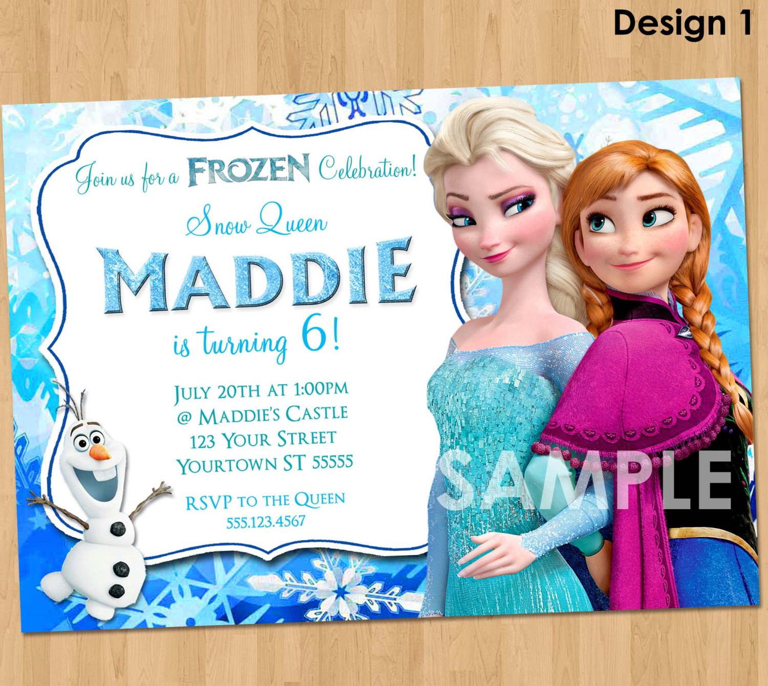 Frozen Birthday Invitation
 Frozen Invitation Frozen Birthday Invitation Disney Frozen